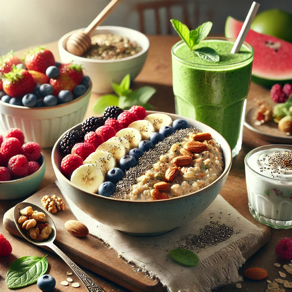 batidos desayunos saludables hidratacion batidos verdes frutas semillas frutillas frambuesas arandanos